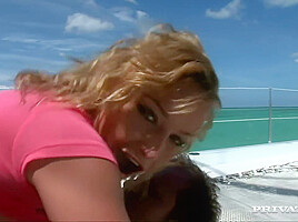 On A Boat In The Tropics Kathy Has All Holes Filled Wit
