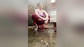 Open Bathroom Showering Scene  Desi Young Step sisters Bath Fuck
