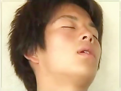 Oriental jock gets jacked off by homo friend