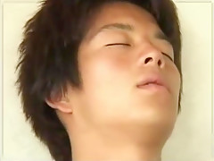 Oriental jock gets jacked off by homo friend