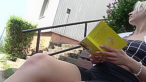 Outdoor Dangling Of Ambers Feet And Shoes While She Read A Book - SoloAustria