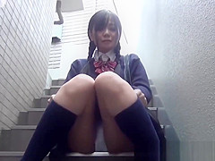 Outdoor asian upskirt