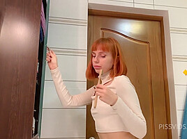 POV Spit and Toilet Slavery Pissing With Redhead Mistress Kira - PissVids