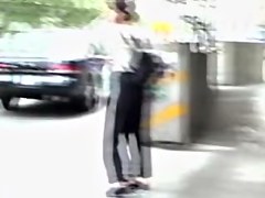 Pants have slid between the candid babes butt cheeks 07zi
