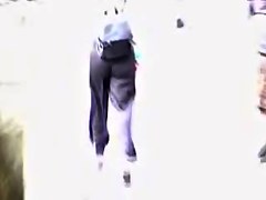 Pants have slid between the candid babes butt cheeks 07zi