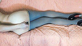 Pantyhose layer tease and anal sharpie