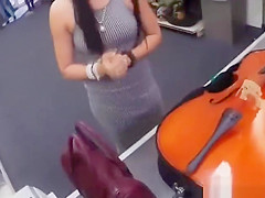 Pawnshop owner gets lucky with this busty Brazilian