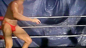 Pectorture of red speedo hero Mateus by Morgan