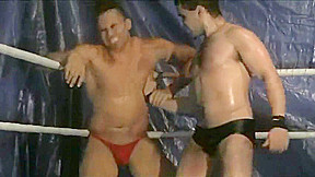 Pectorture of red speedo hero Mateus by Morgan
