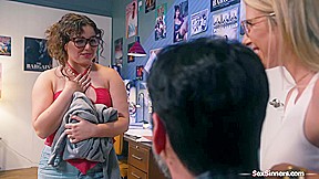 Pervy inlaws seduce their new daughterinlaw into having sex