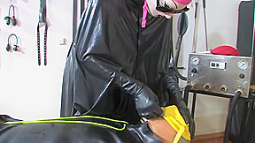 Pervy latex swim cap mistress Leila 4 of 5