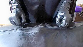 Pervy latex swim cap mistress Leila 4 of 5