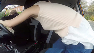 Petite Asian Babe Bangs Instructor In Car