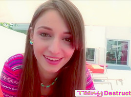 Petite Willow receive a hardcore fucked from behind by dudes huge cock