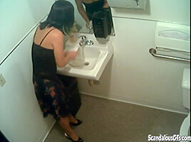 Piss fetish office whore peeing in the pot