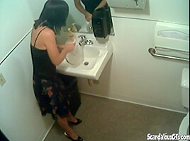 Piss fetish office whore peeing in the pot