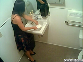 Piss fetish office whore peeing in the pot