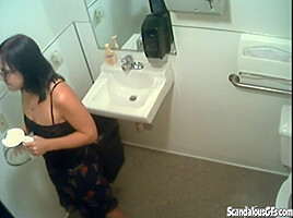 Piss fetish office whore peeing in the pot