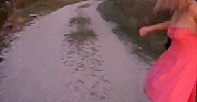 Pissed Girl Walking and Falling Over Showing Her White Panti