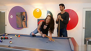 Playing around on the pool table