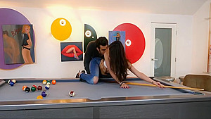 Playing around on the pool table