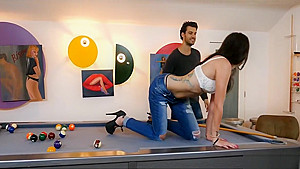 Playing around on the pool table