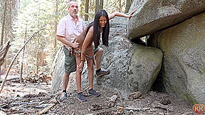 Poca Hontas In Breeds With Hiker (quick)