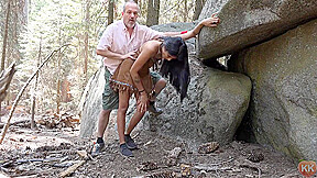 Poca Hontas In Breeds With Hiker (quick)