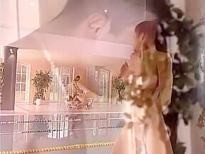 Poolside beauty gangbang