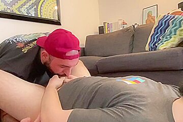 Post Workout Smoke With Blowjob And Big Cumshots