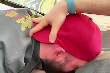 Post Workout Smoke With Blowjob And Big Cumshots