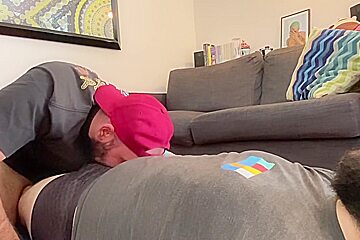 Post Workout Smoke With Blowjob And Big Cumshots