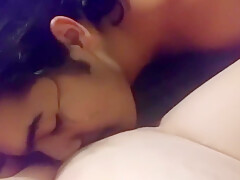 Pregnant Gf Gives Baby Step daddy Blowjob Handjob & Titty Fuck Then Eats Her Out