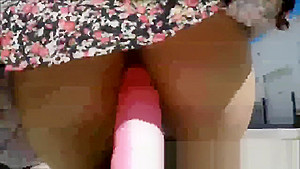 Pretty Asian teenager 18+ Inserts Dildo On Motorbike For Money