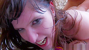 Pretty Brunette Craves A Cock At Each End