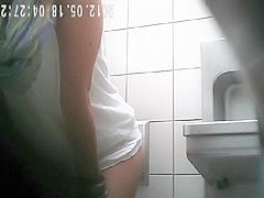 Pretty ladies spied in a public toilet