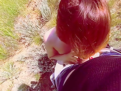 Pretty teen 18+ fucks and looks at the ships  Public sex on wild beach 