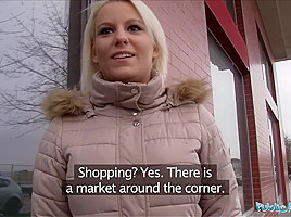 Public Agent Hot blonde Lucy Shine takes cash for sex