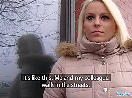 Public Agent Hot blonde Lucy Shine takes cash for sex