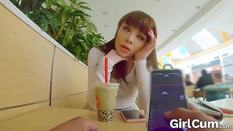Public Squirting In Car At The Mall