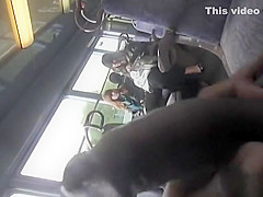 Public cock flashing and masturbating at two girls on the train