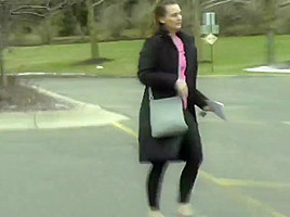 Public edging & ejaculation watching spandex wrapped buns