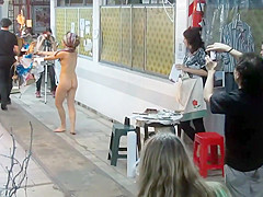 Public nudity as art performance