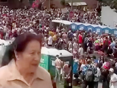 Public pissing compilation of festival goers