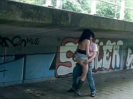 Public sex - street ramp
