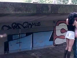 Public sex - street ramp