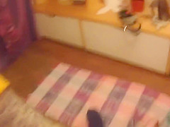 Pulled smalltit babe sucking dick in POV