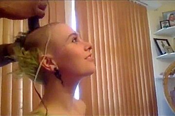 Punk Girl Gets Head Shaved