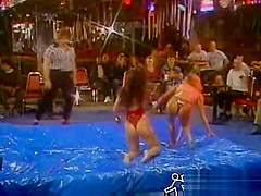 Quisha Page Oil Wrestling