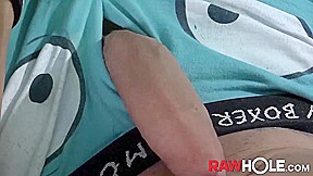 RAWHOLE Latino Twink Urbano Tugs His Throbbing Dick Solo